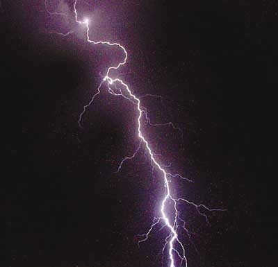 Lightning causes power outages