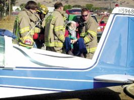 Two hurt in SM airport crash