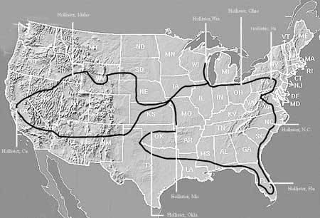 Destination: Hollisters throughout the USA