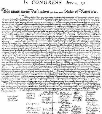 A declaration that defines the American spirit