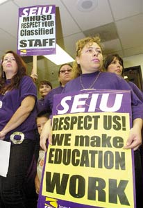 Classified Employees Protest Offer