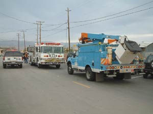Power Line Down on Third Street
