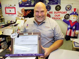 Vietnam veteran wears Purple Heart on his sleeve