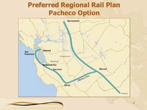 Bullet train through Pacheco Pass