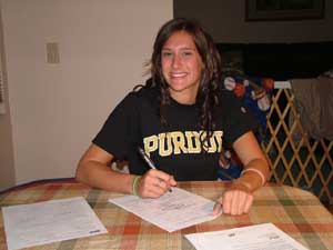 Three-sport athlete signs letter of intent with Purdue