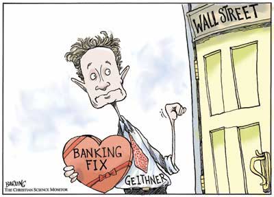 Editorial Cartoon: Banking fix