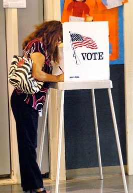 Polling places report slow morning on election day