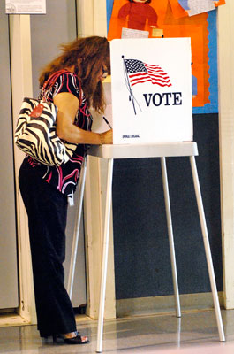 Polling places report slow morning on election day