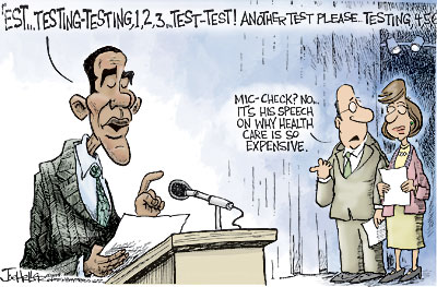 Editorial cartoons: Is this thing on?