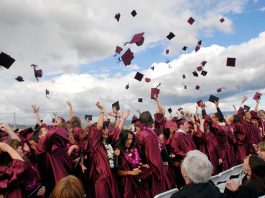 Rain doesn’t dampen spirits at Sobrato graduation