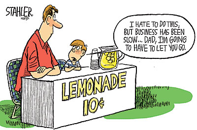 Editorial cartoons: Recessions, a family affait