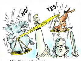 Editorial cartoons: Not your usual scales of justice