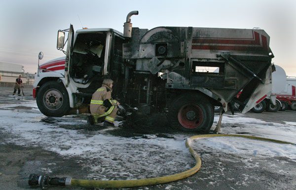 Garbage truck catches fire in Gilroy