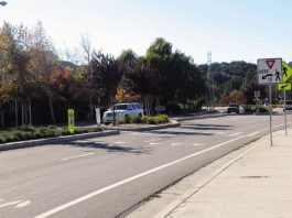 New sign installed at crosswalk