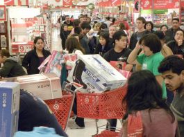 Shoppers flock to big box stores
