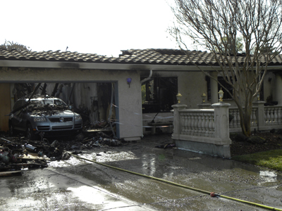 Fire guts north MH home