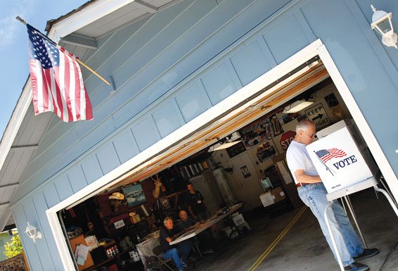 Polls quiet for primary election