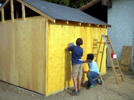 Scouts build storeroom