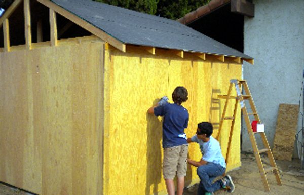 Scouts build storeroom