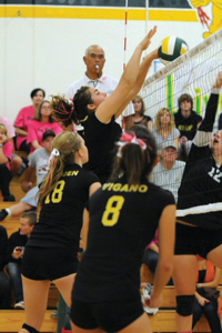 GIRLS VOLLEYBALL: Rivals spike against breast cancer