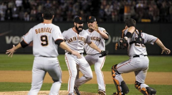BASEBALL: Giants capture World Series with 3-1 win in Game 5 over Rangers