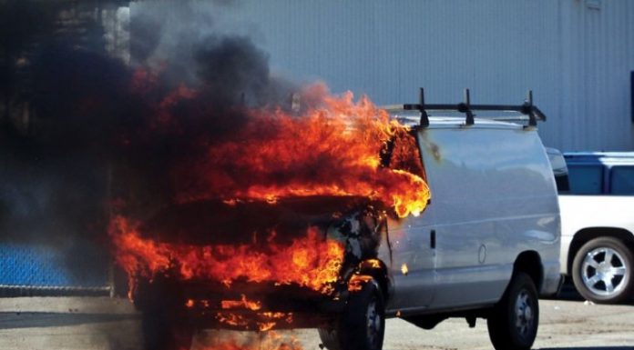 No injuries in van fire