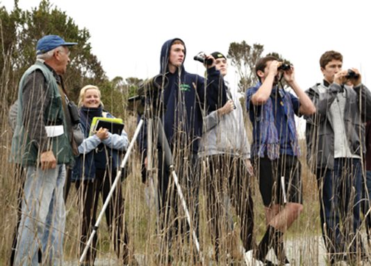 Mt. Madonna students help with bird count at Elkhorn Slough