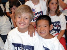 Troops find support from children of Patriotic Sing