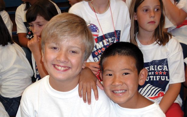 Troops find support from children of Patriotic Sing