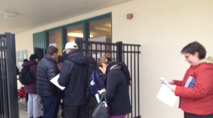 Parents camp out for kindergarten