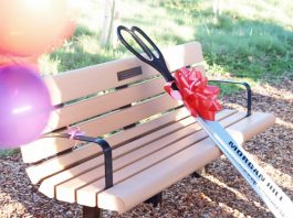 Leadership class unveils new rest stop on Llagas Creek path