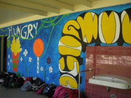 Elementary students complete 170-foot mural