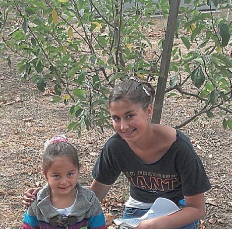 Care of apple trees now in good little hands