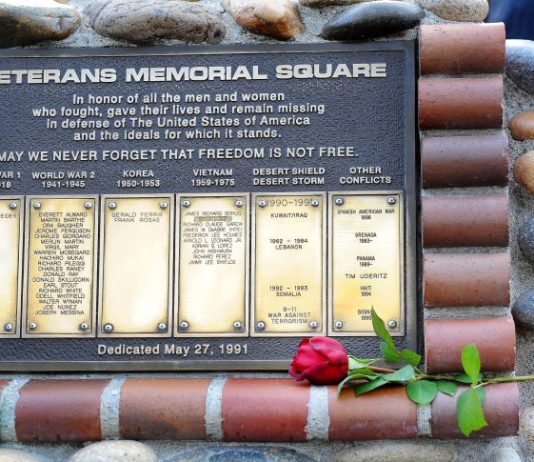 Police investigate Veterans Memorial flag burning