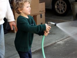 Working at the car wash