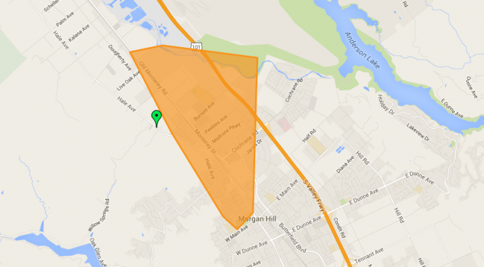 Power outage affects 1,472 Morgan Hill customers