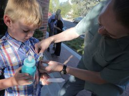 Vigil lights candle for family of injured accident victims