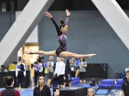 Kaitlyn Lyle goes airborne