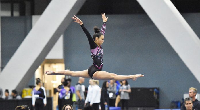 Kaitlyn Lyle goes airborne