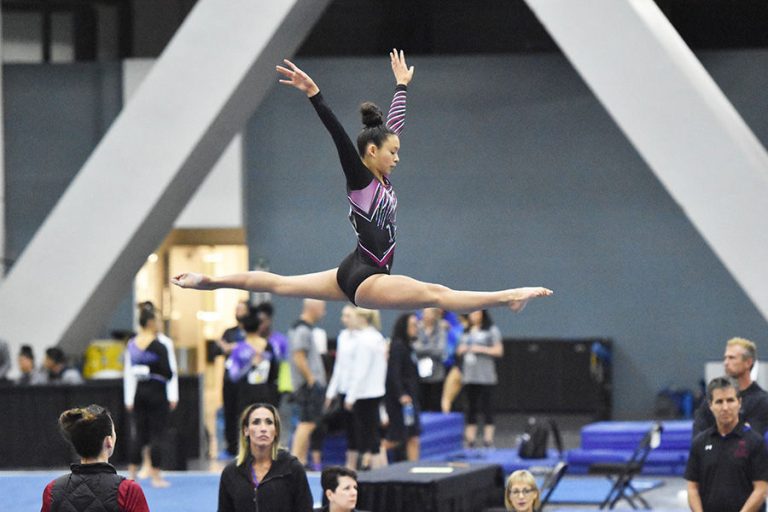 Kaitlyn Lyle goes airborne