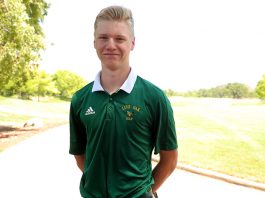 Huber plays for school, country