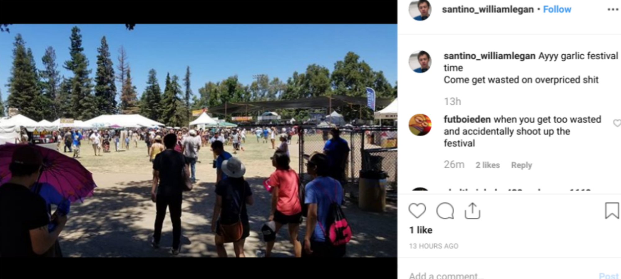 Killer posted Garlic Festival photo on Instagram on July 28 - Morgan Hill  Times | Morgan Hill, San Martin, CA