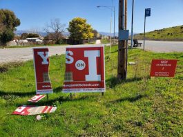 Measure I campaign signs vandalized