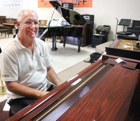 Dave Dumont prepares to close Gilroy Piano Outlet