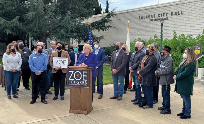 zoe lofgren congress salinas city hall 18th district jimmy panetta robert rivas