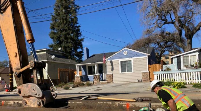 Public works construction abounds downtown