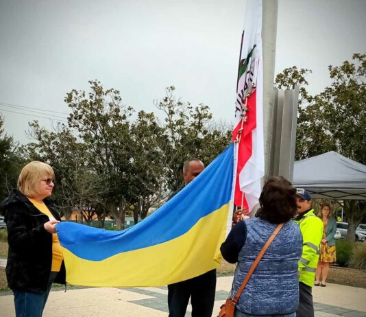Morgan Hill raises flag ‘in support of Ukraine’