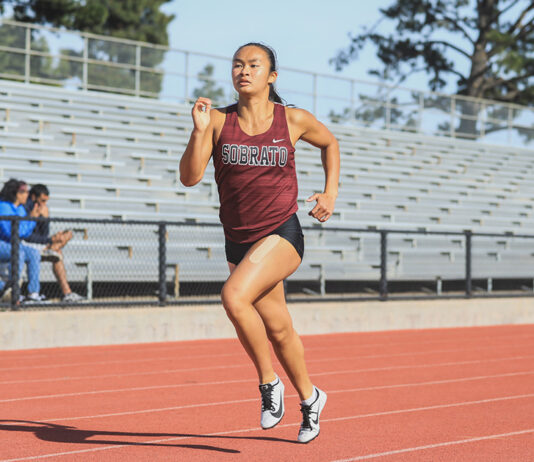 Sara Tran, Sobrato track runners in the fast lane