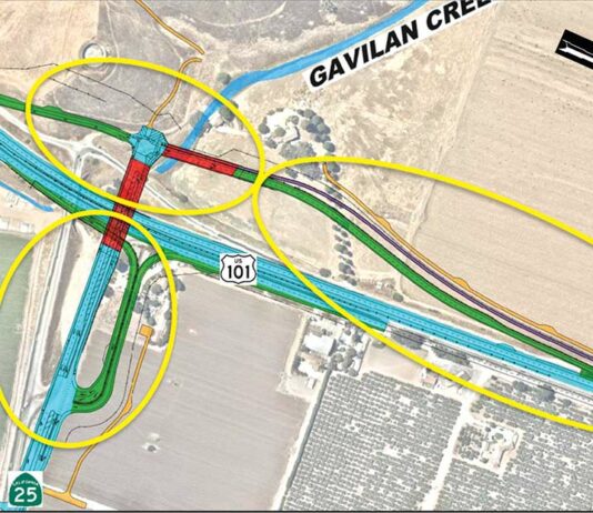 Highway 101/25 interchange plans progress