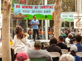 Hundreds join rally against Gilroy mining proposal